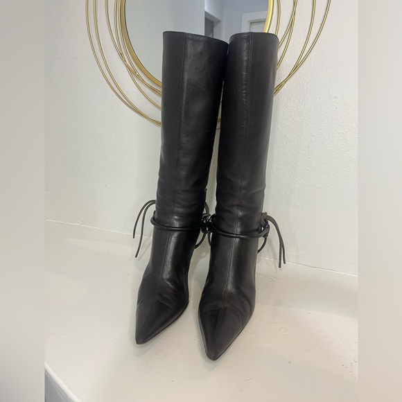 Gucci by Tom Ford dark brown leather calf boots - Picture 3 of 10